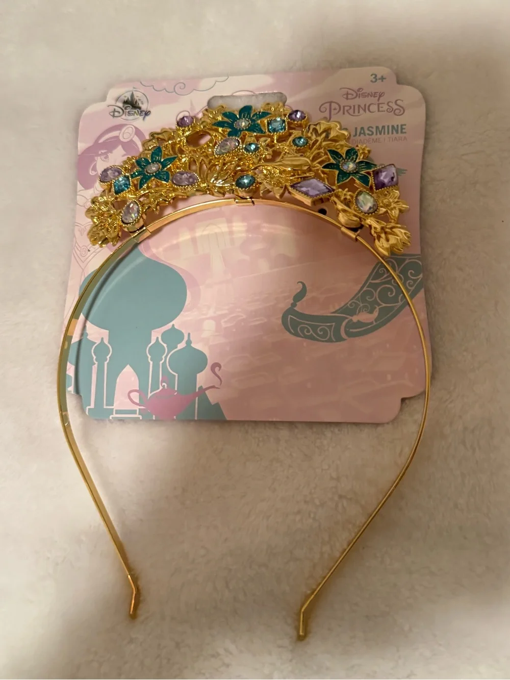 Disney Gold Headband with Teal and Purple Gems